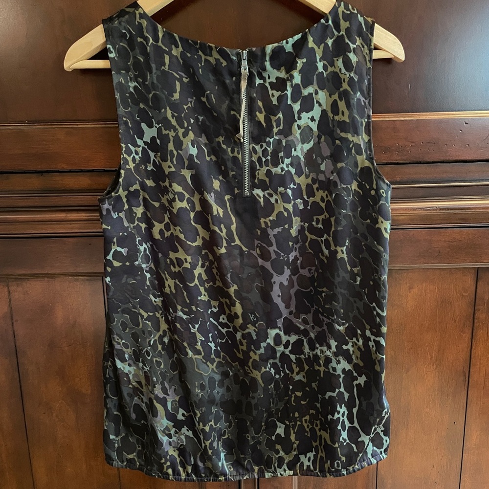 Loft animal print sleeveless blouse